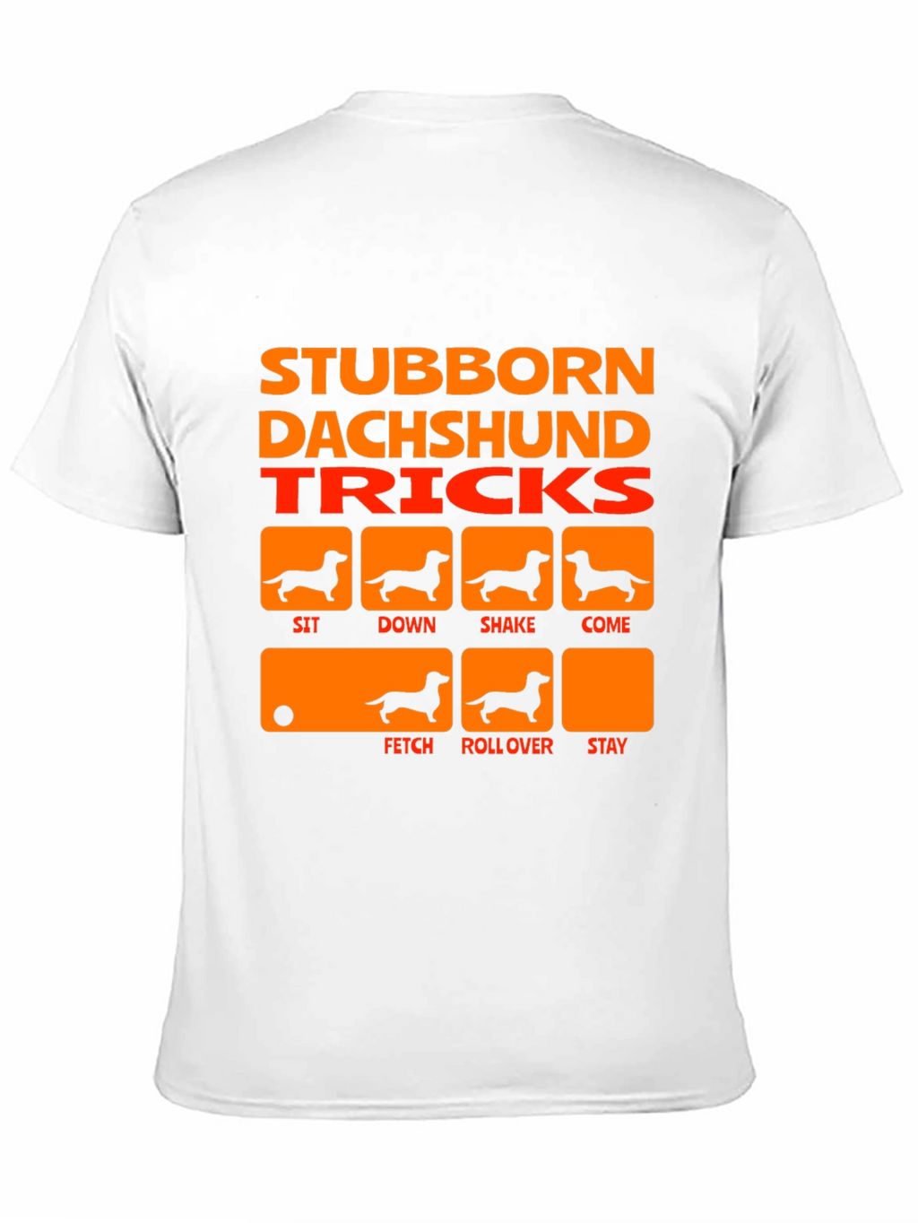 Stubborn Dachshund Tricks Black T-Shirt