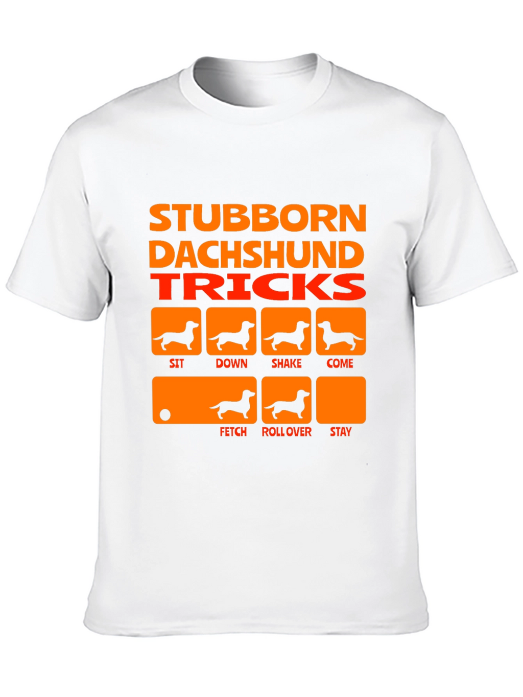 Stubborn Dachshund Tricks Black T-Shirt