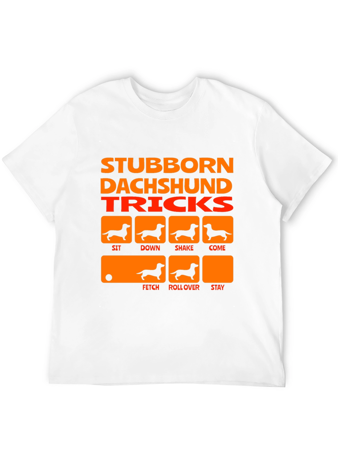 Stubborn Dachshund Tricks Black T-Shirt
