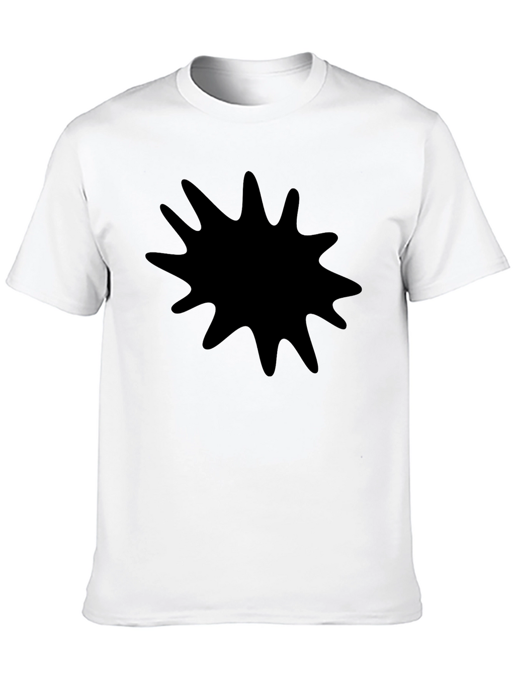 Black Graphic Tee - Abstract Splash Design