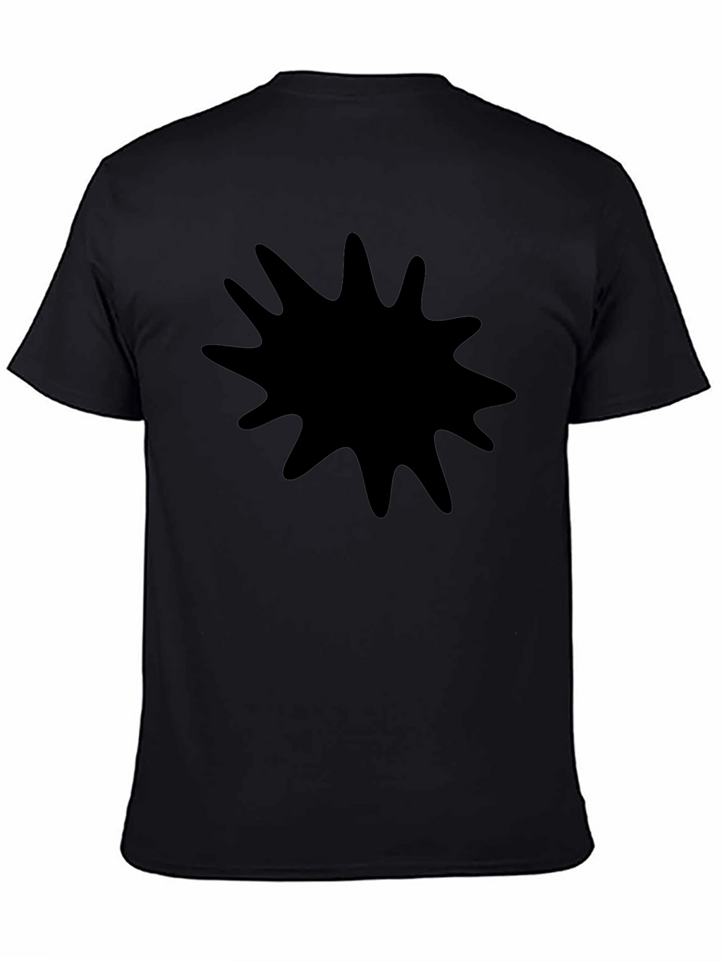 Black Graphic Tee - Abstract Splash Design