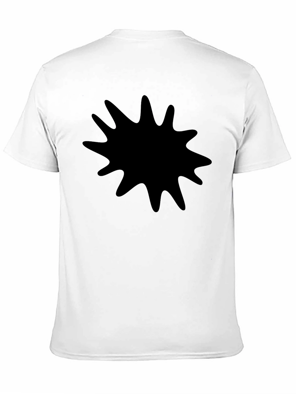 Black Graphic Tee - Abstract Splash Design