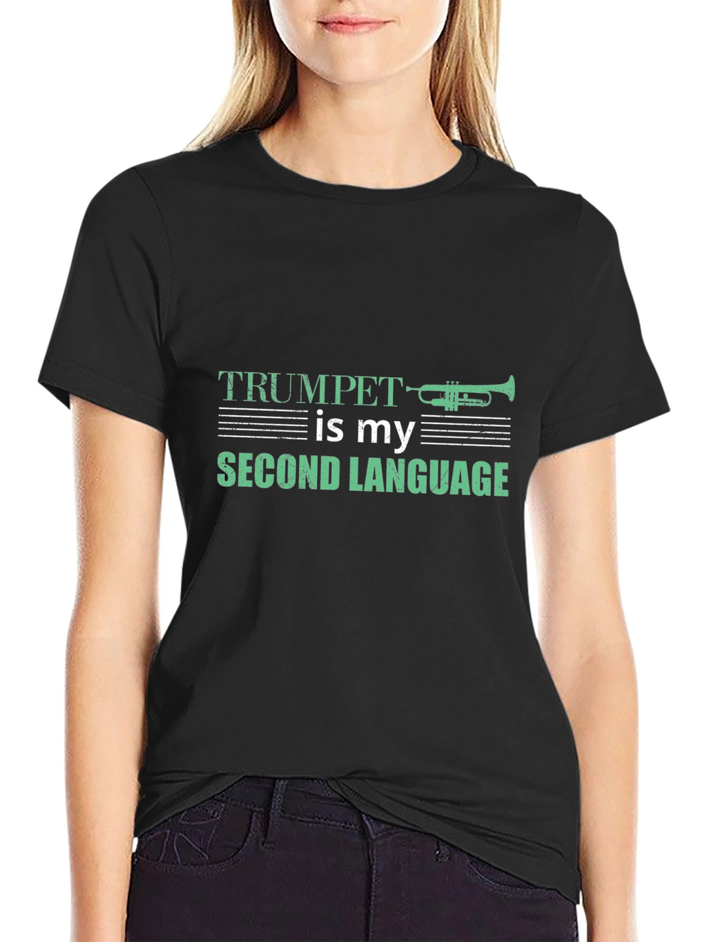 Trumpet is My Second Language Graphic Tee