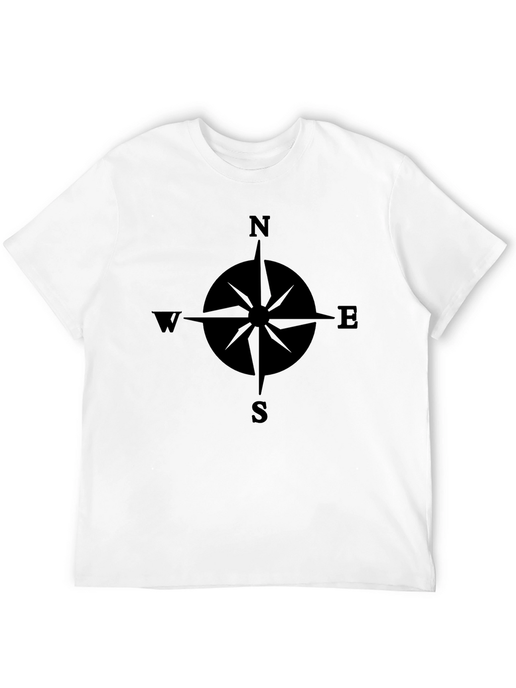 Compass Rose Graphic Black T-Shirt