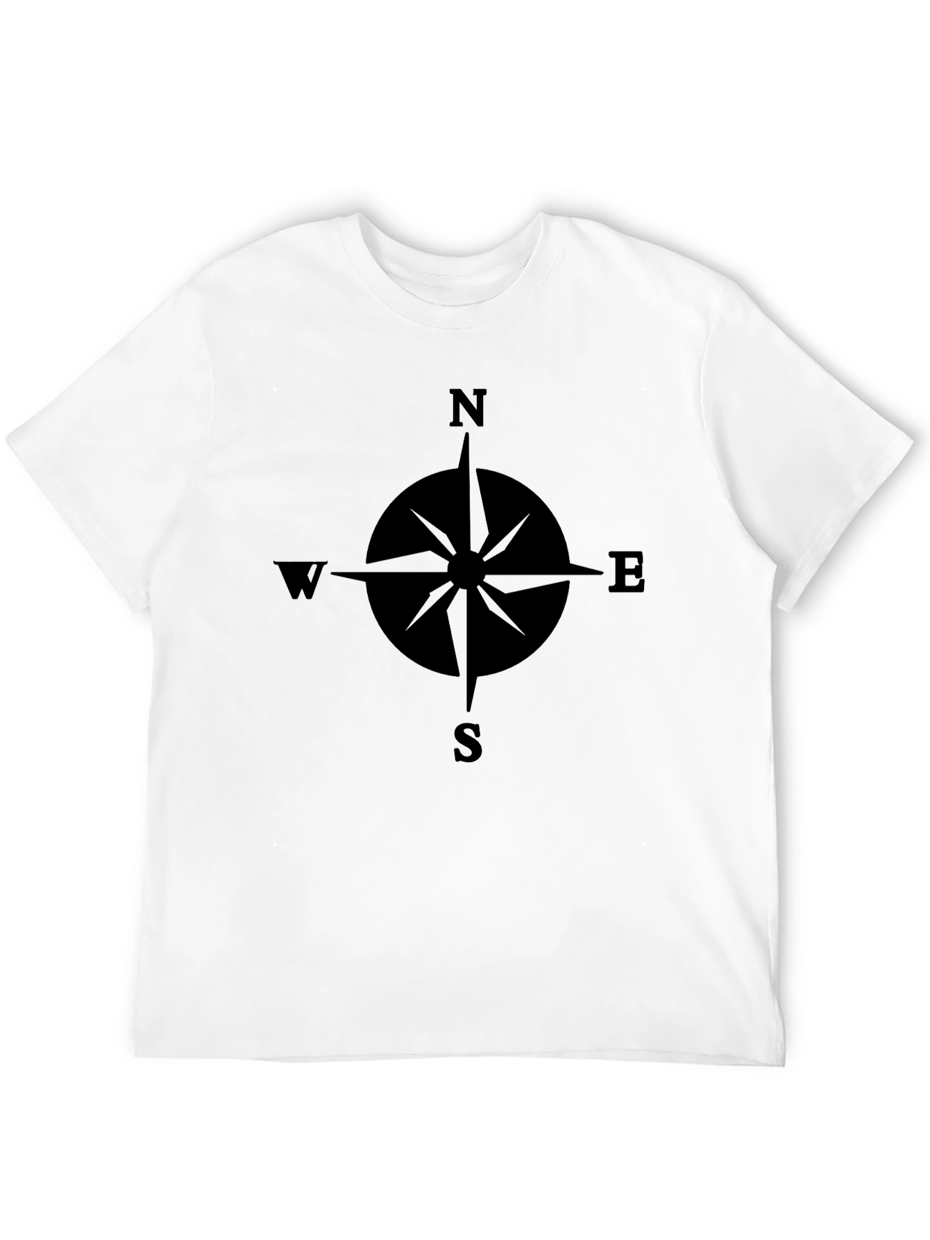 Compass Rose Graphic Black T-Shirt