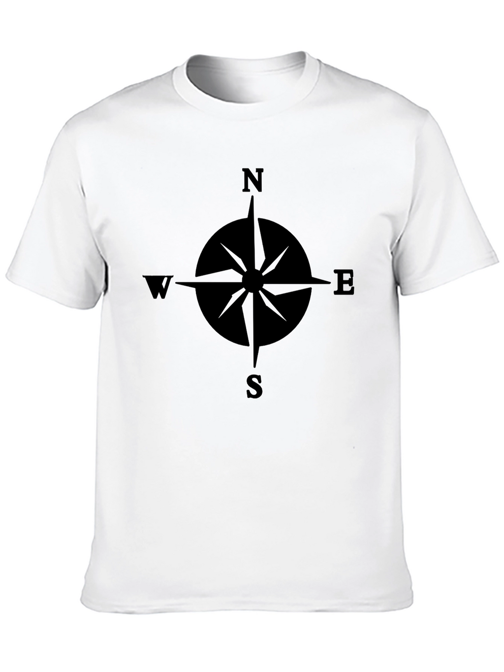 Compass Rose Graphic Black T-Shirt