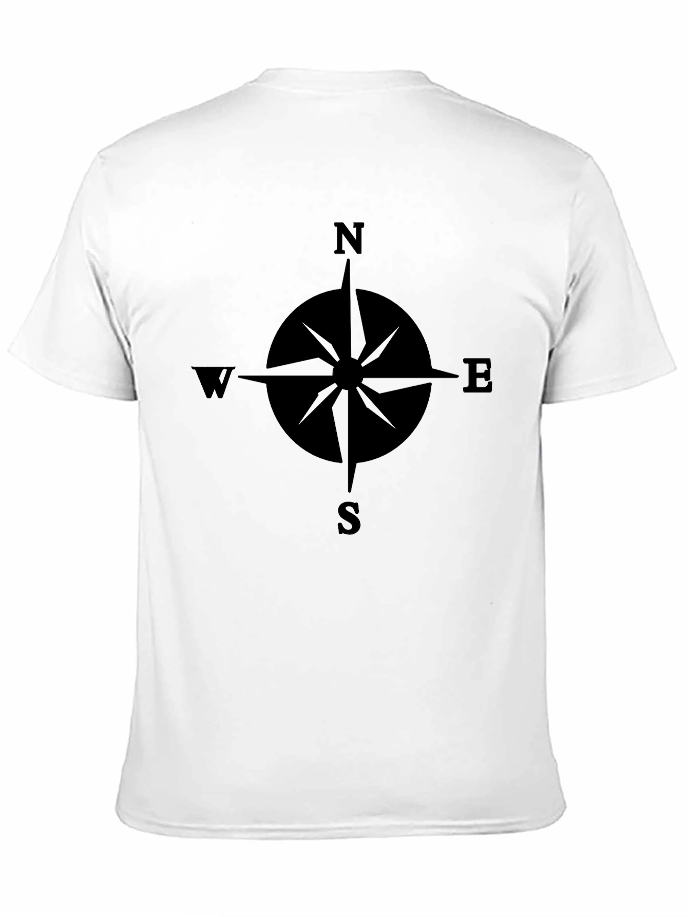Compass Rose Graphic Black T-Shirt