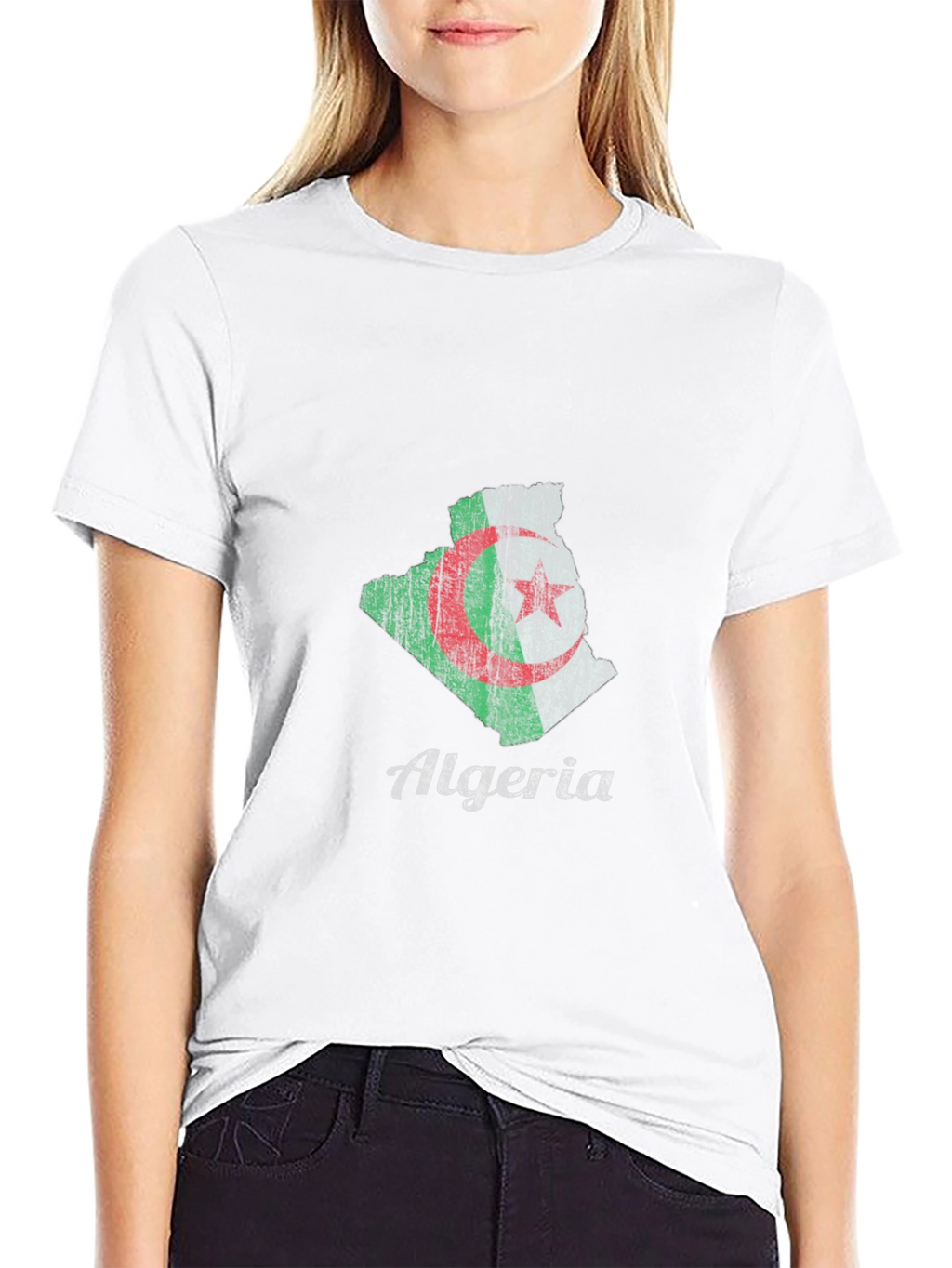 Algeria Flag Map T-Shirt