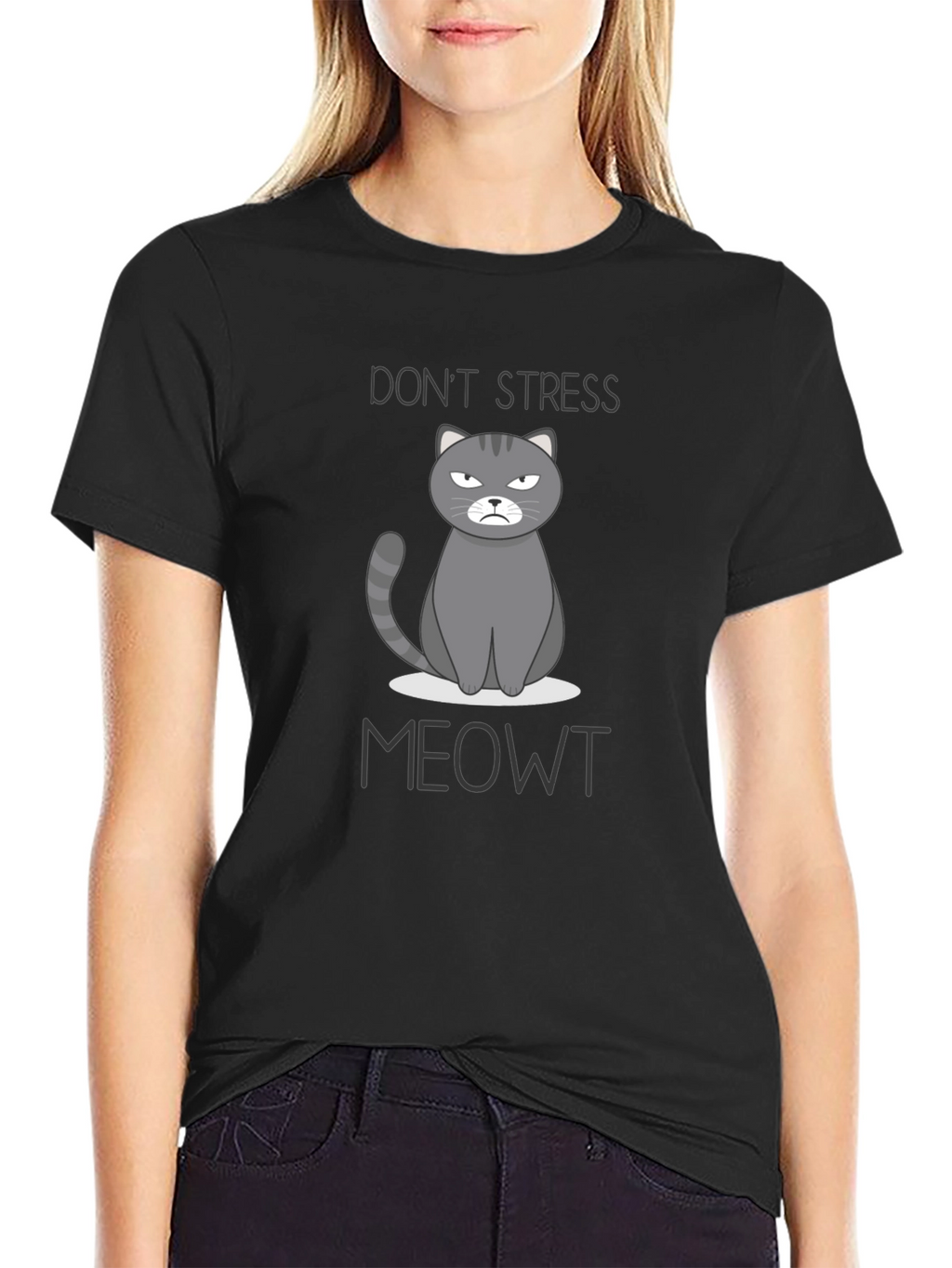 Dont Stress Meowt Funny Cat Graphic T-Shirt