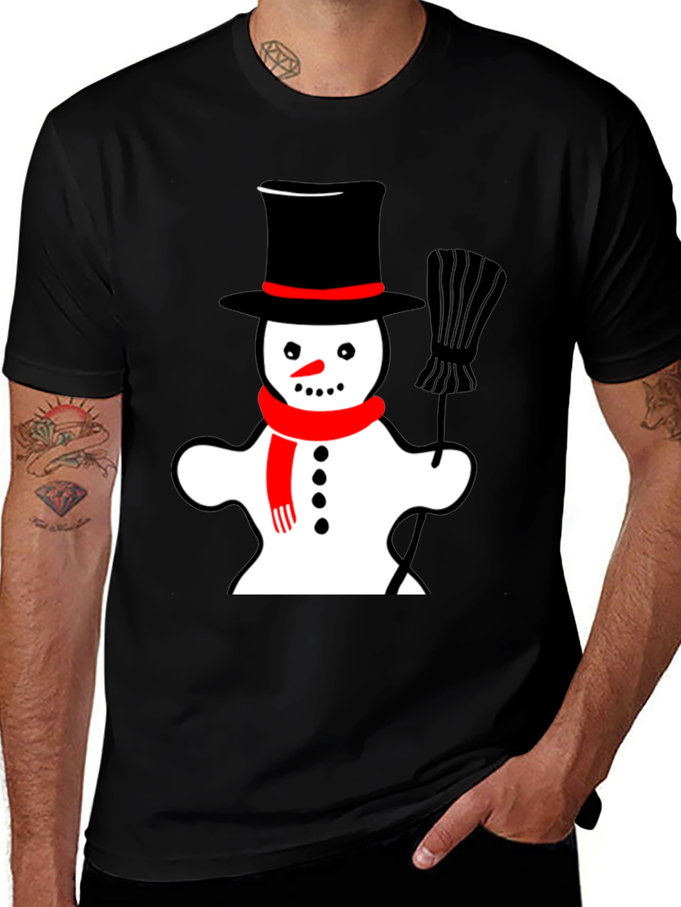 Snowman Graphic Tee - Festive Holiday Style