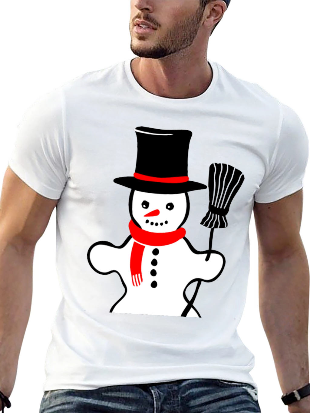 Snowman Graphic Tee - Festive Holiday Style