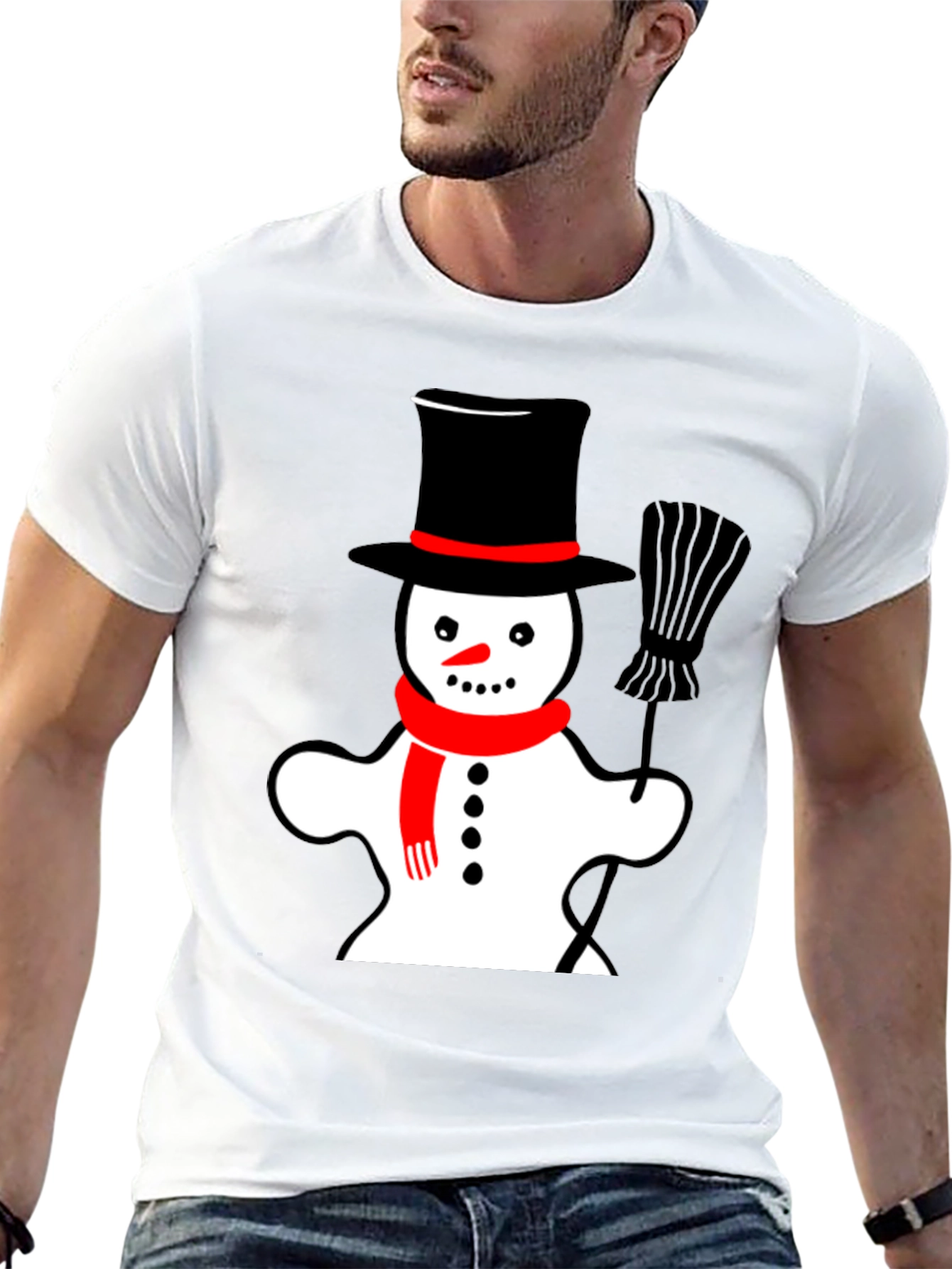 Snowman Graphic Tee - Festive Holiday Style