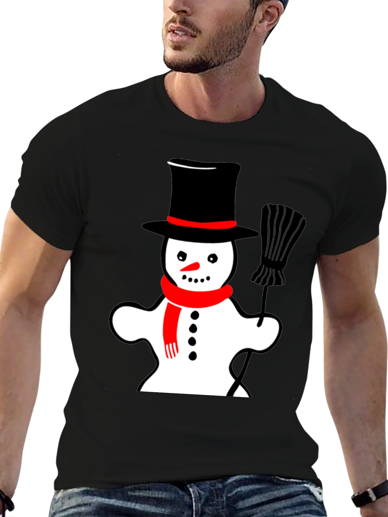 Snowman Graphic Tee - Festive Holiday Style