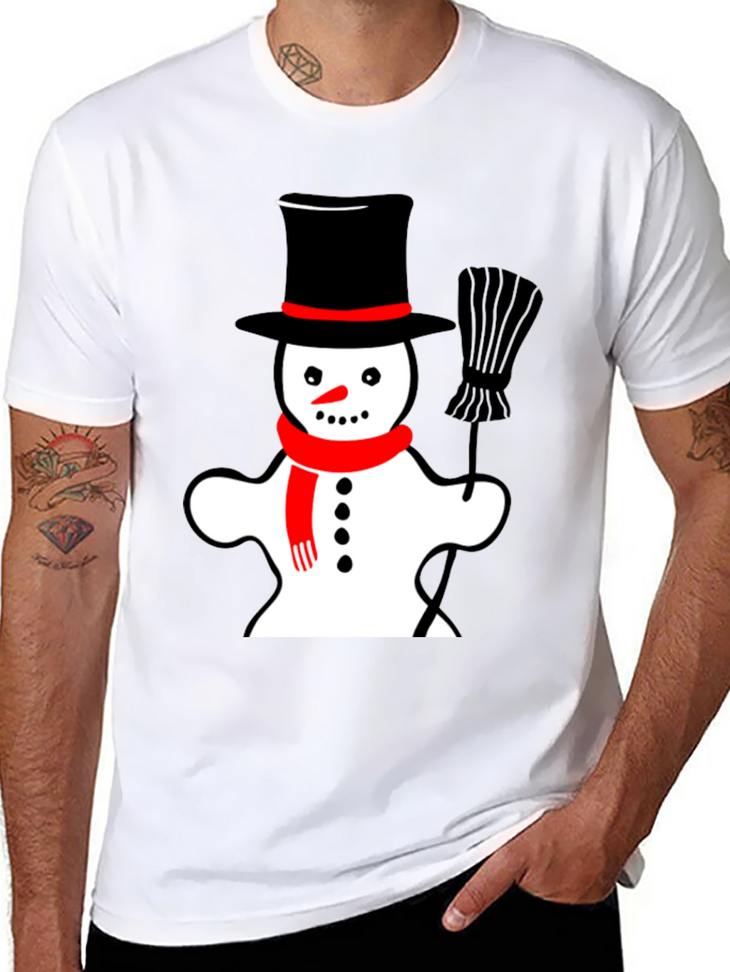 Snowman Graphic Tee - Festive Holiday Style