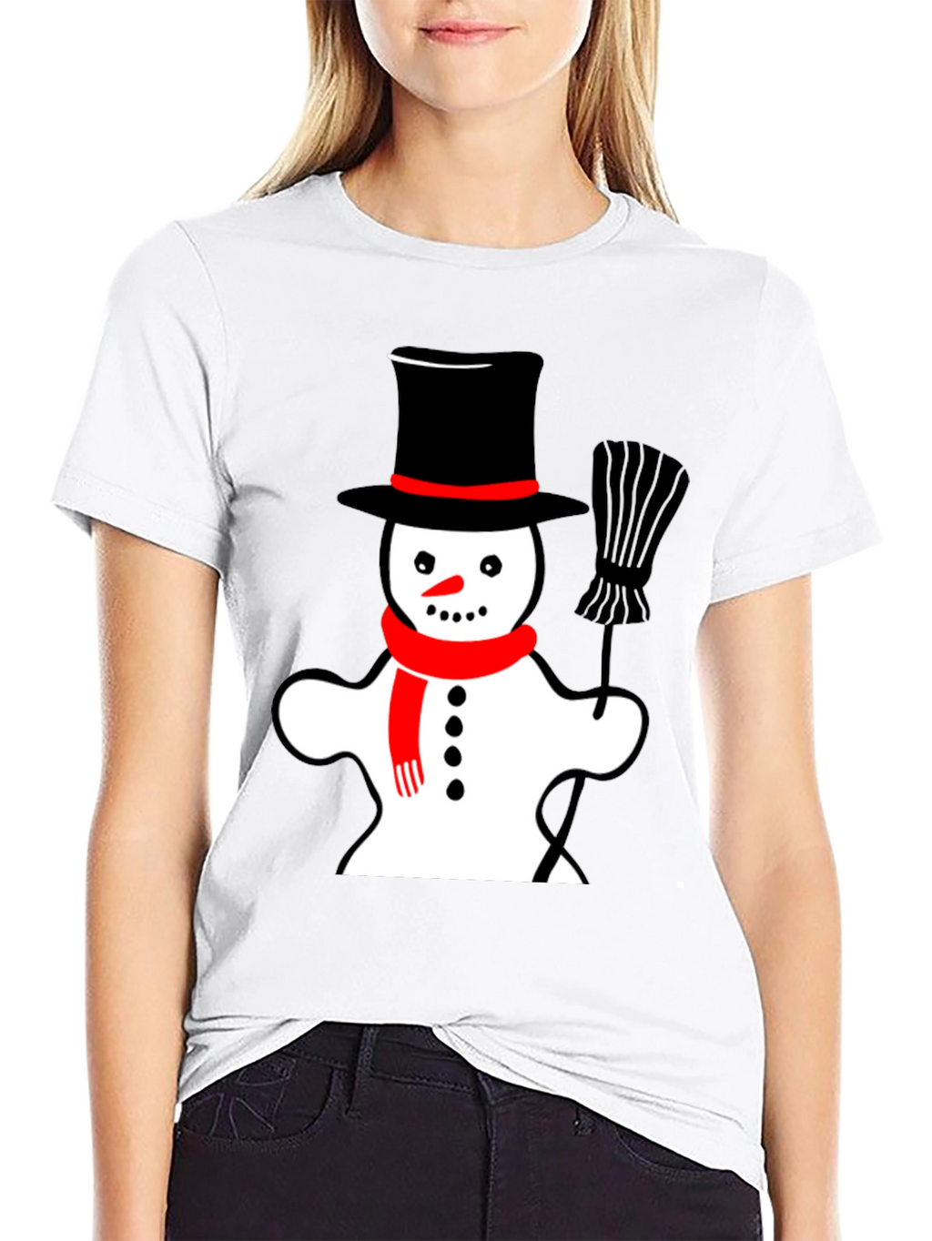 Snowman Graphic Tee - Festive Holiday Style