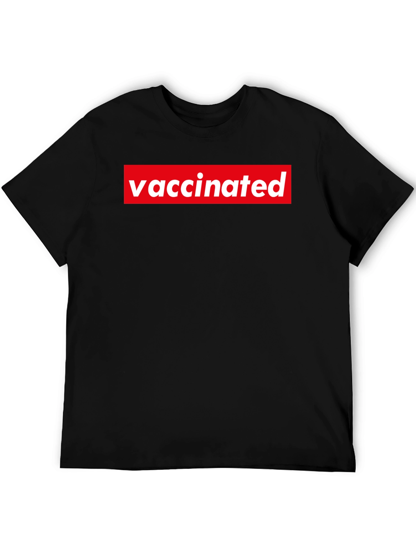 Vaccinated Graphic Tee - Black