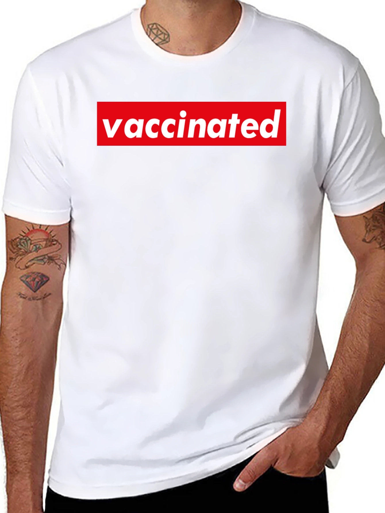 Vaccinated Graphic Tee - Black