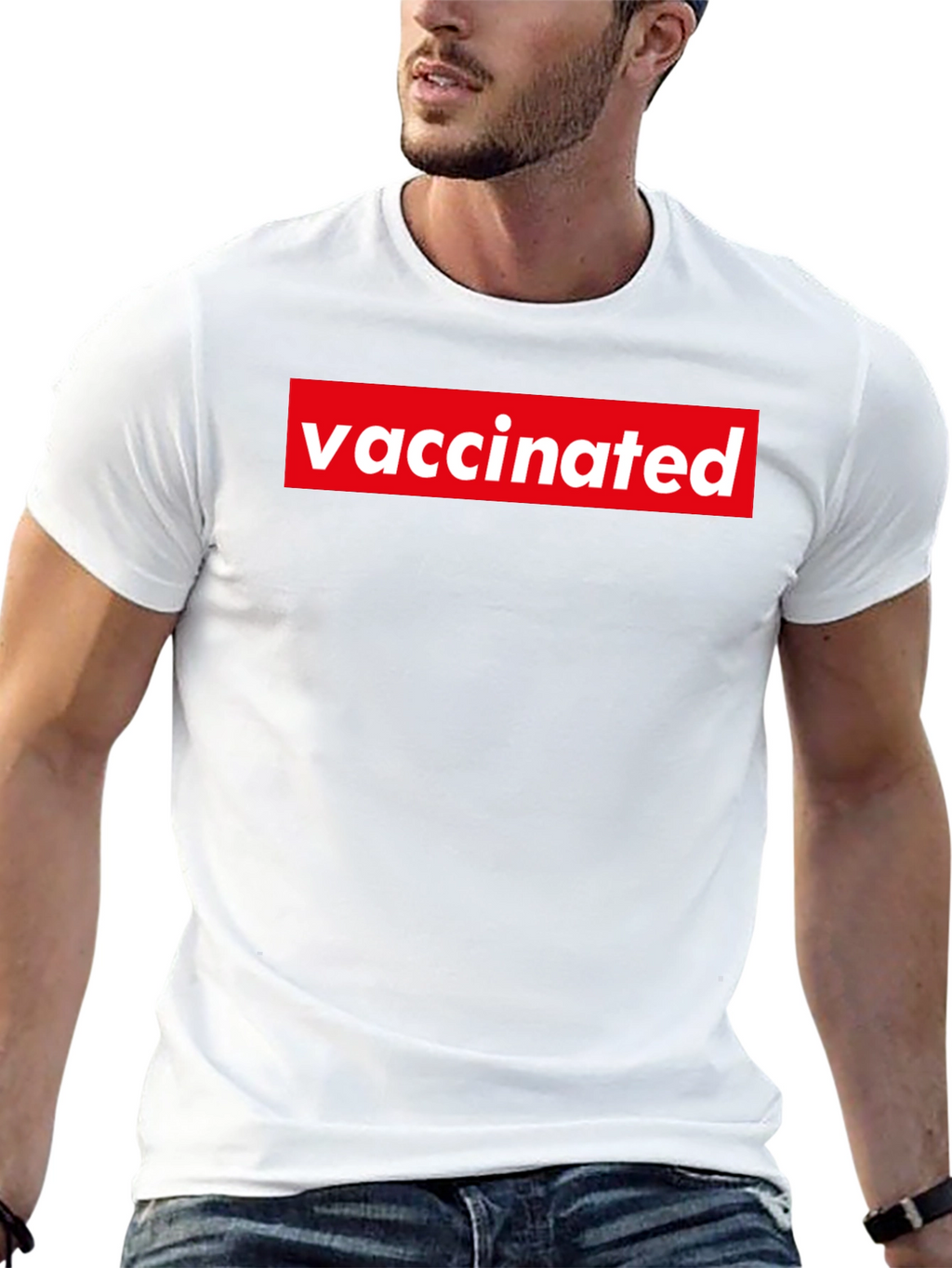 Vaccinated Graphic Tee - Black