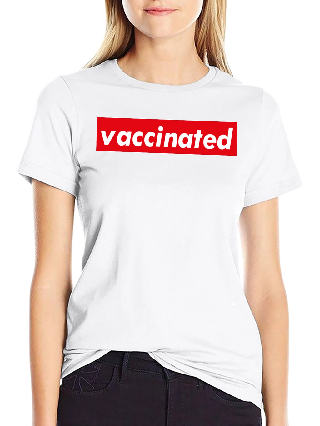 Vaccinated Graphic Tee - Black