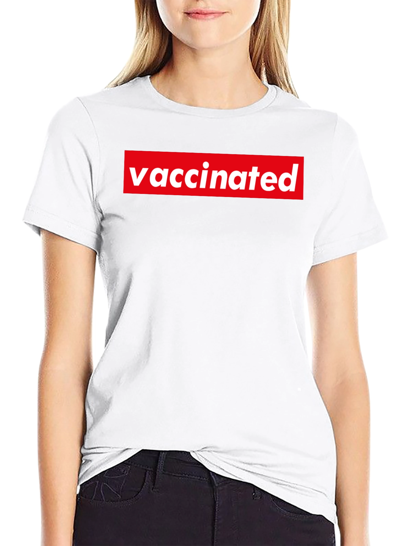 Vaccinated Graphic Tee - Black
