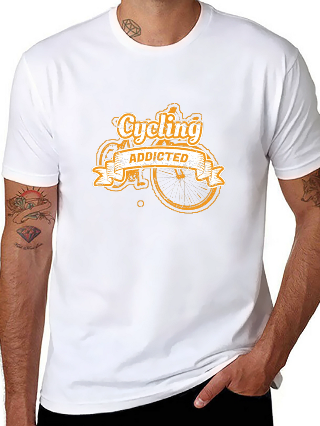 Cycling Addicted T-Shirt - Black