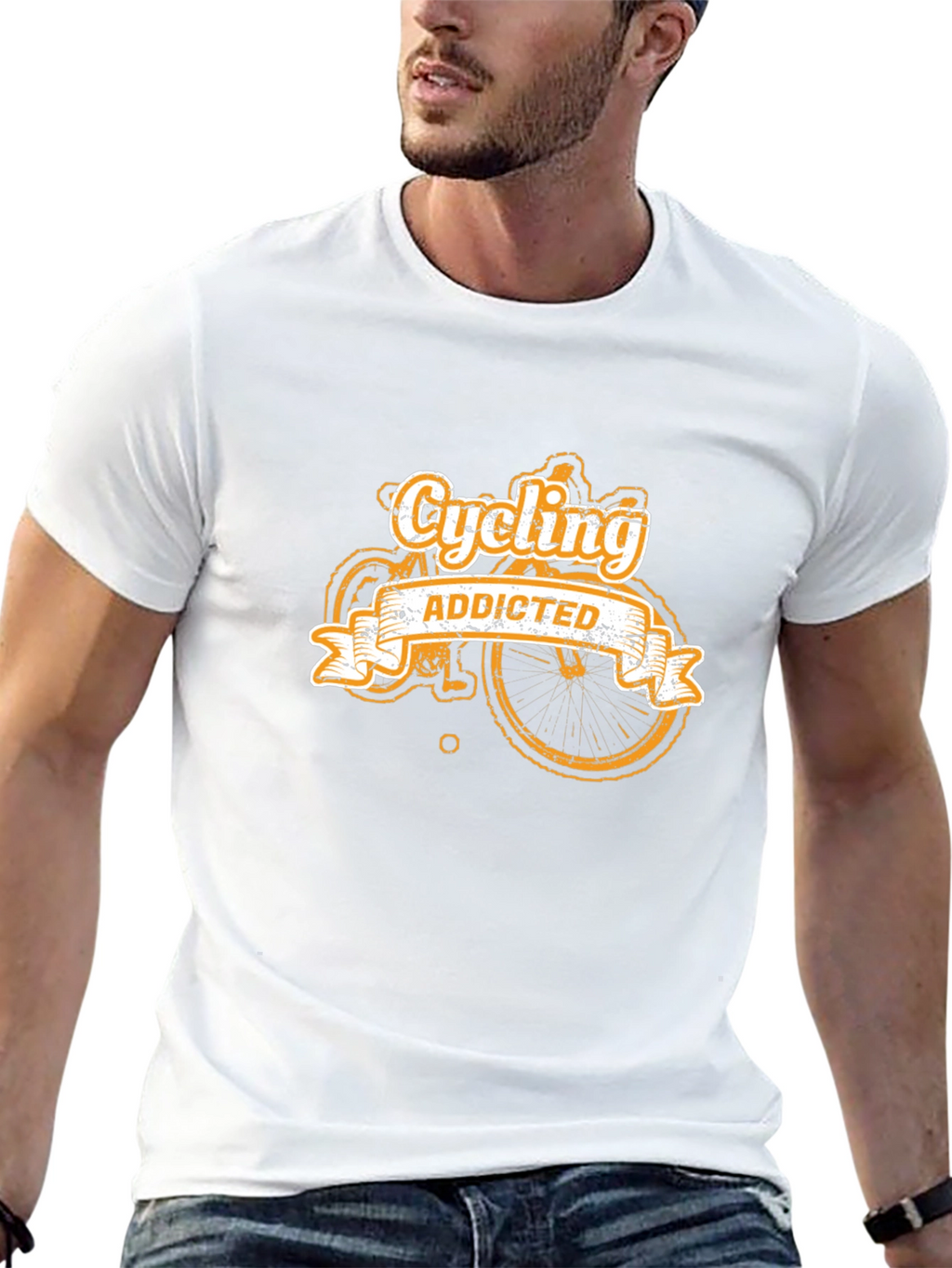 Cycling Addicted T-Shirt - Black