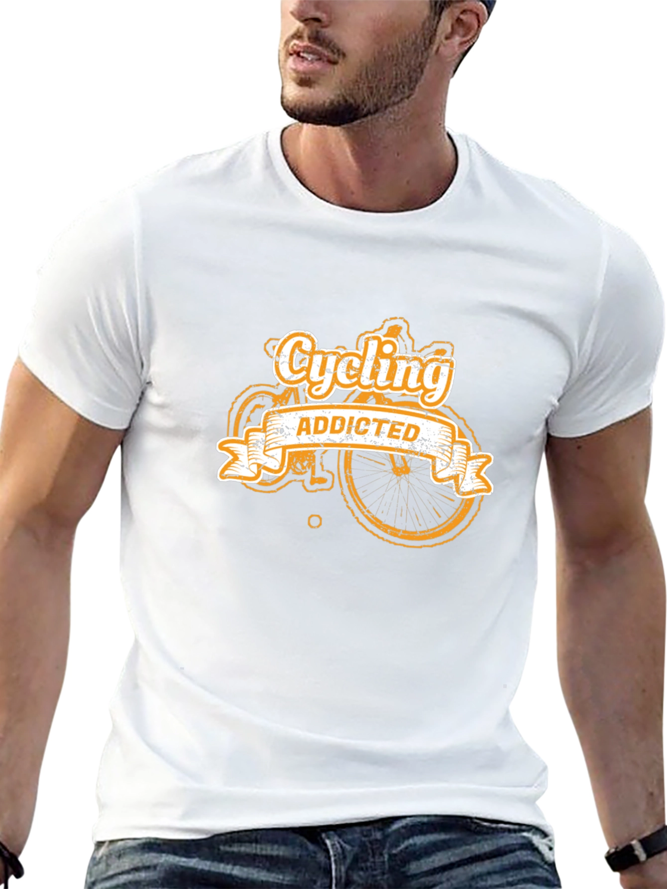 Cycling Addicted T-Shirt - Black