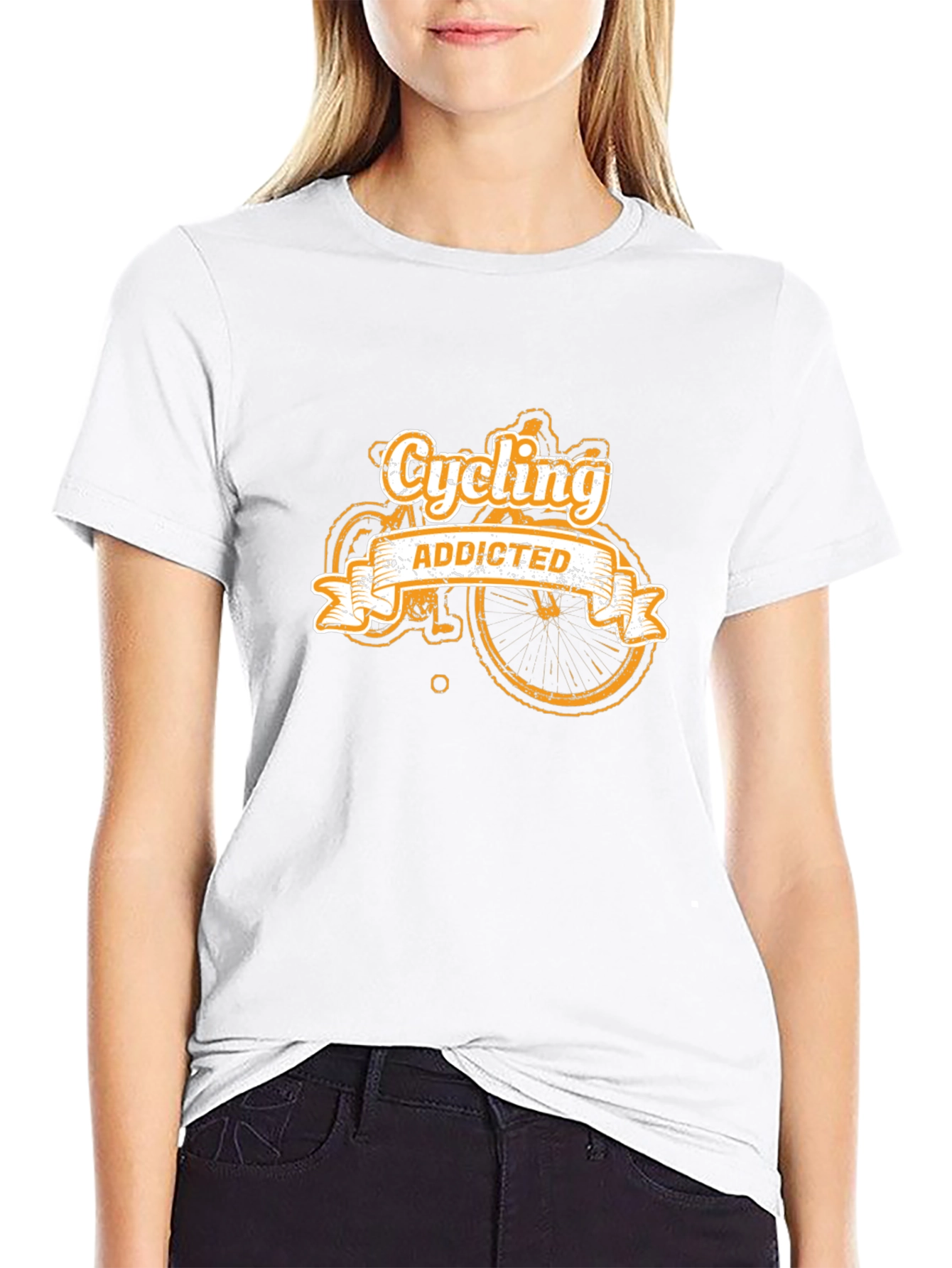 Cycling Addicted T-Shirt - Black