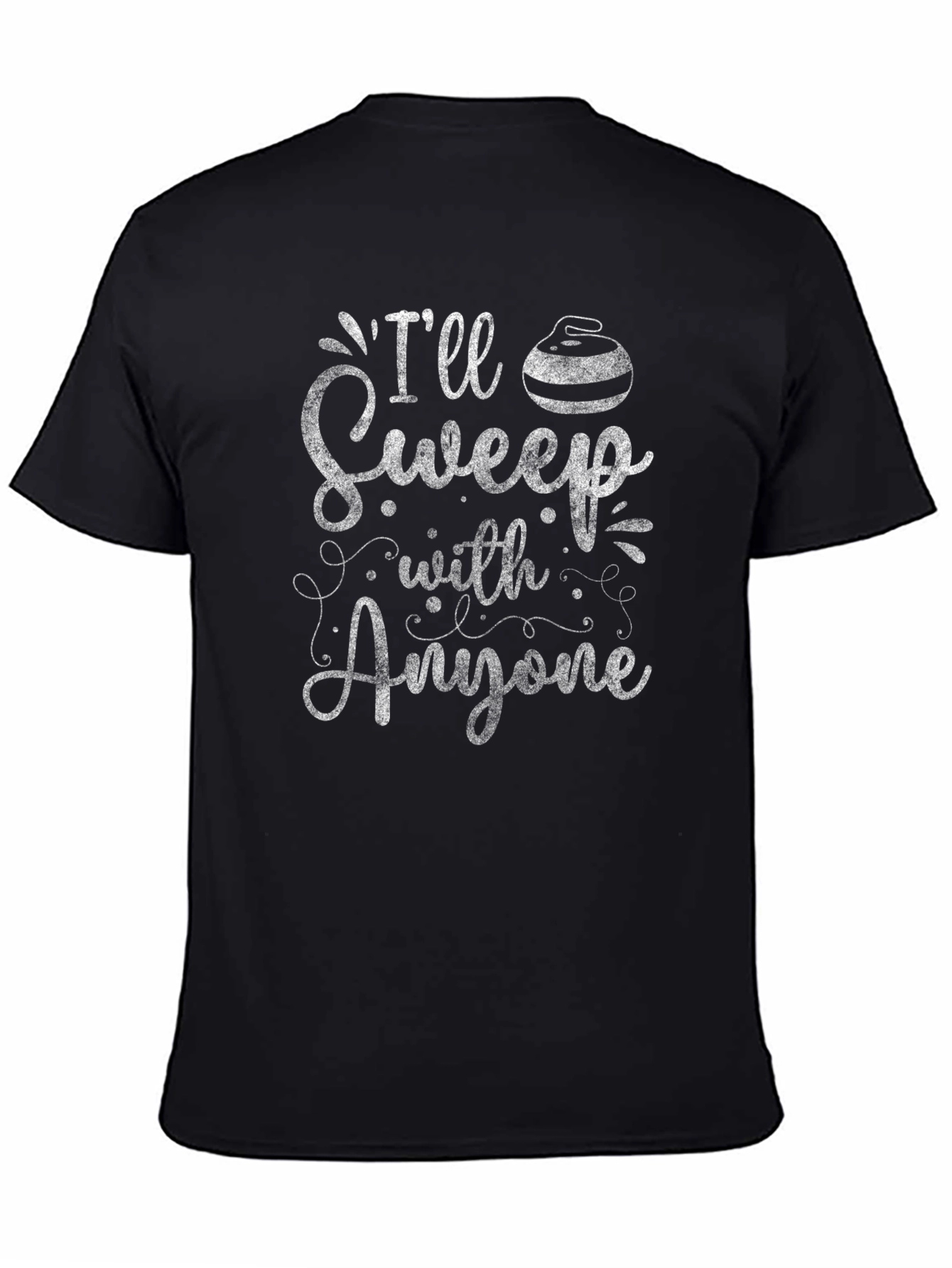 Ill Sweep With Anyone Curling Graphic T-Shirt