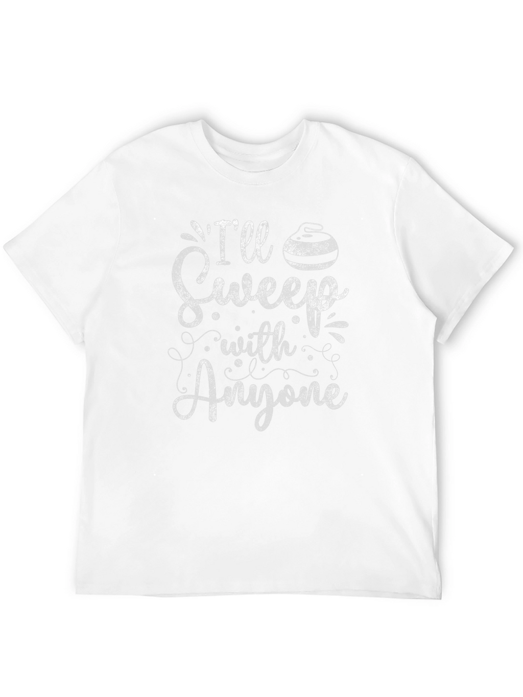 Ill Sweep With Anyone Curling Graphic T-Shirt