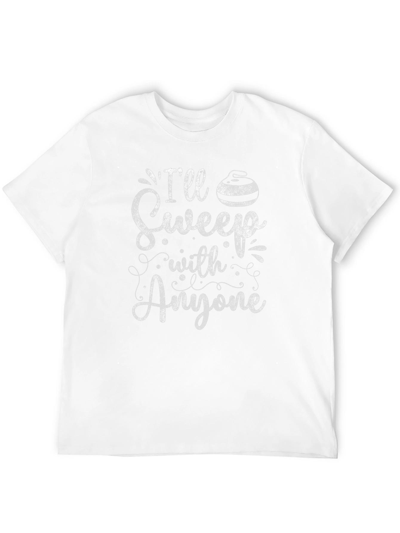 Ill Sweep With Anyone Curling Graphic T-Shirt