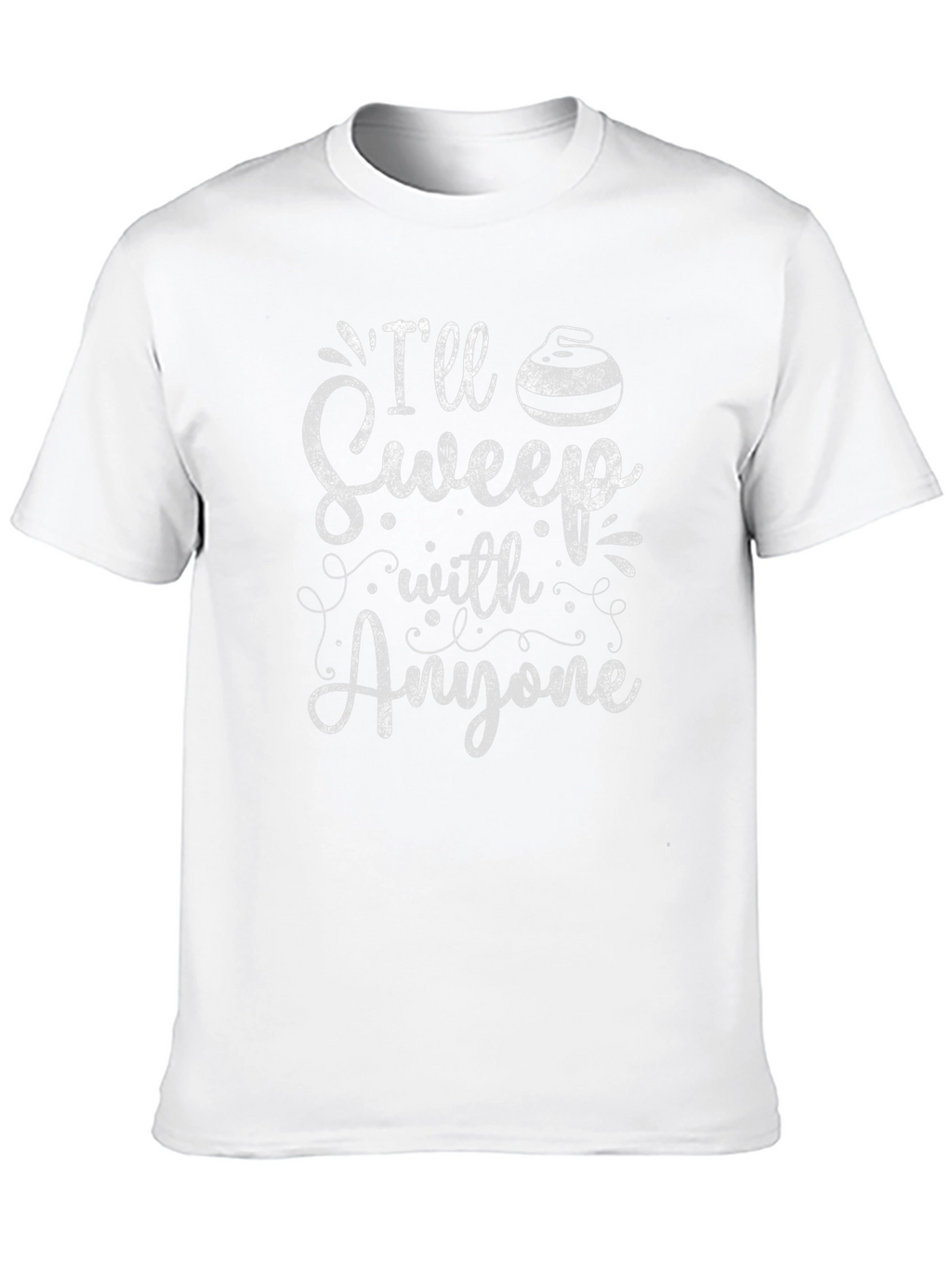 Ill Sweep With Anyone Curling Graphic T-Shirt
