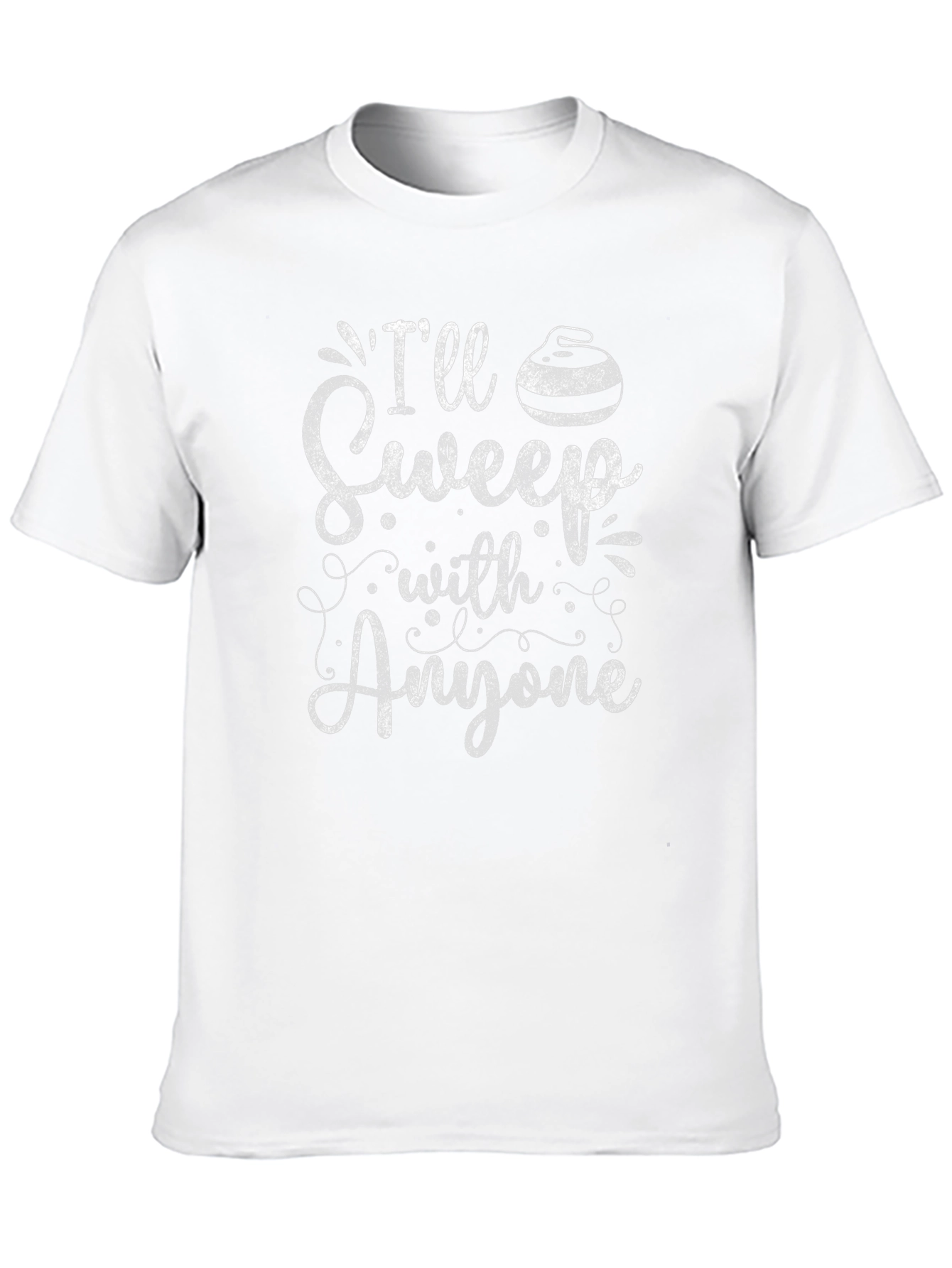 Ill Sweep With Anyone Curling Graphic T-Shirt