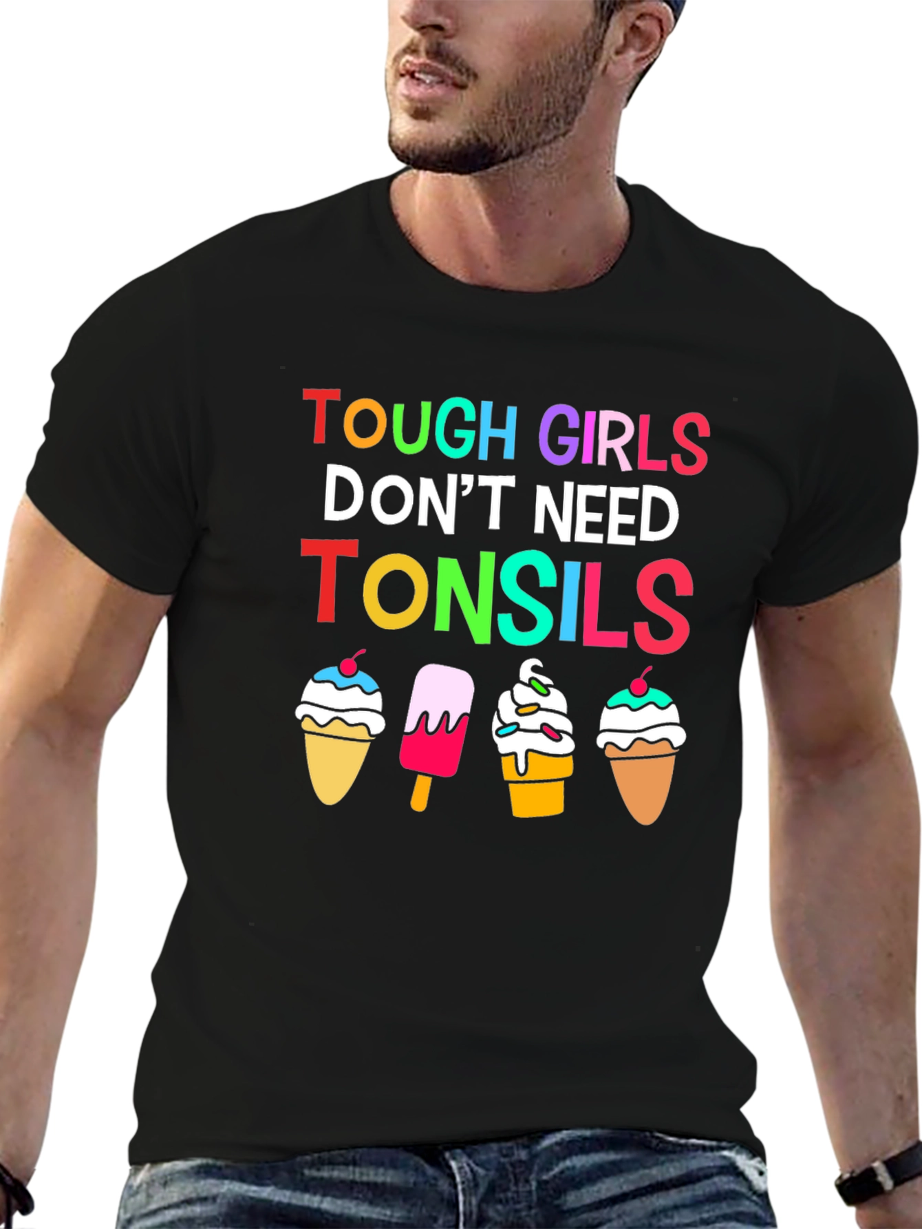 Tough Girls Dont Need Tonsils Graphic T-Shirt