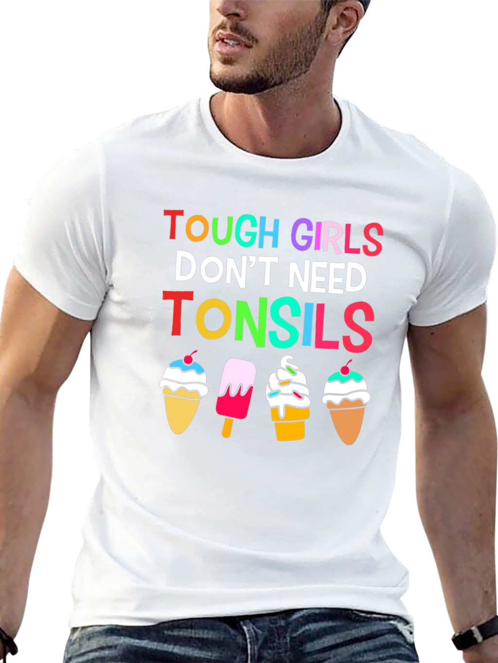 Tough Girls Dont Need Tonsils Graphic T-Shirt