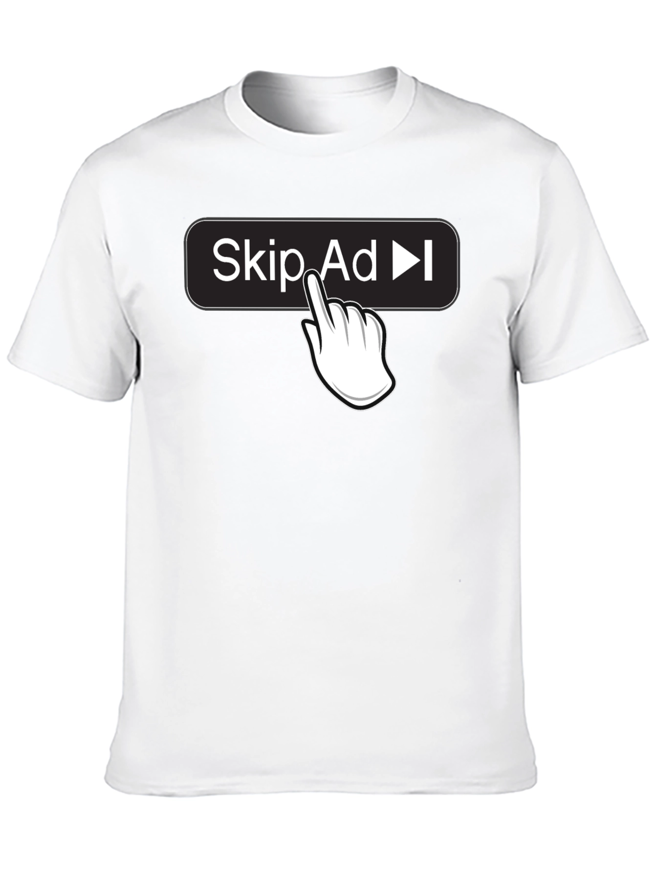 Skip Ad Funny Humor Novelty T-Shirt