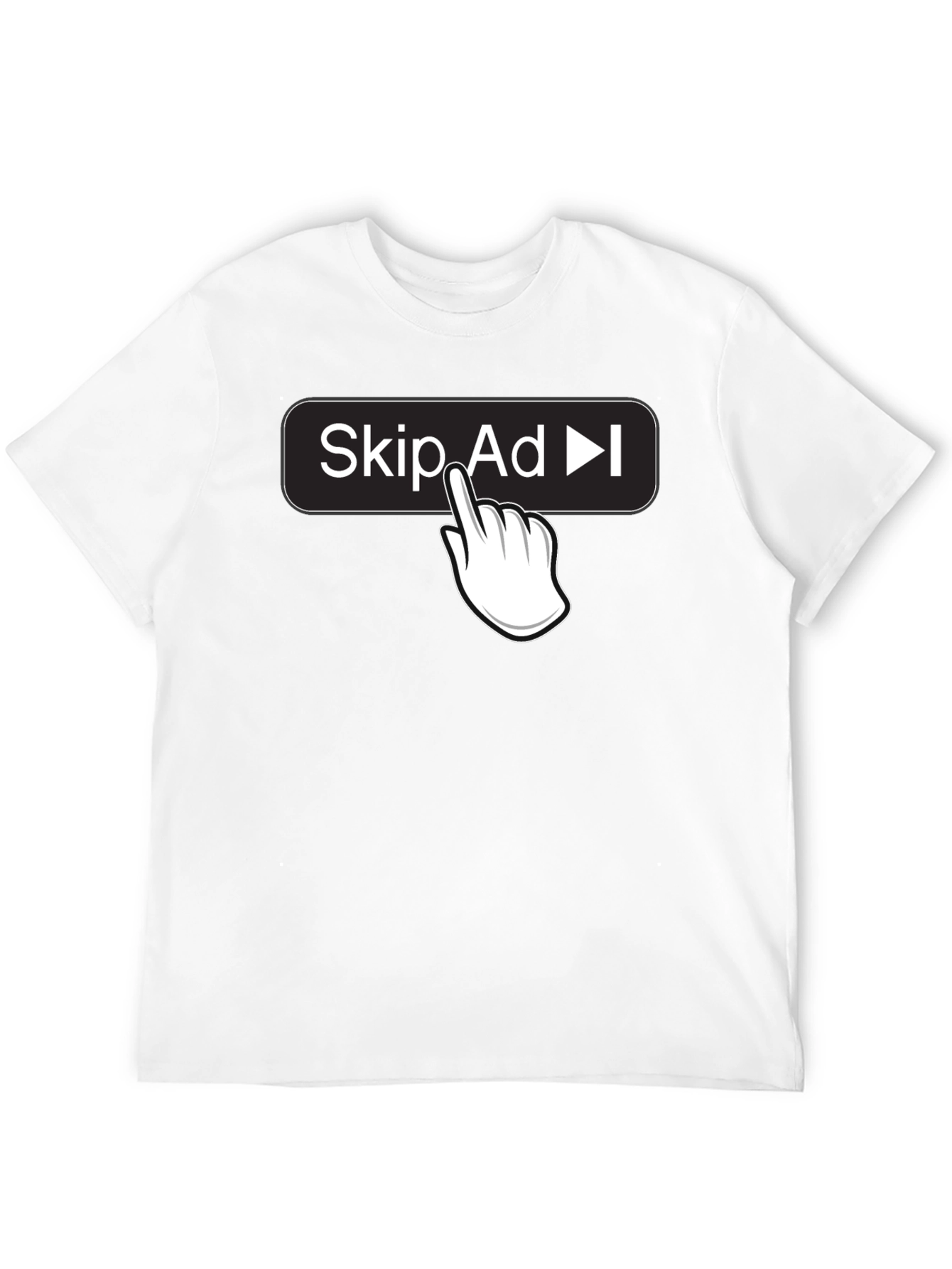 Skip Ad Funny Humor Novelty T-Shirt
