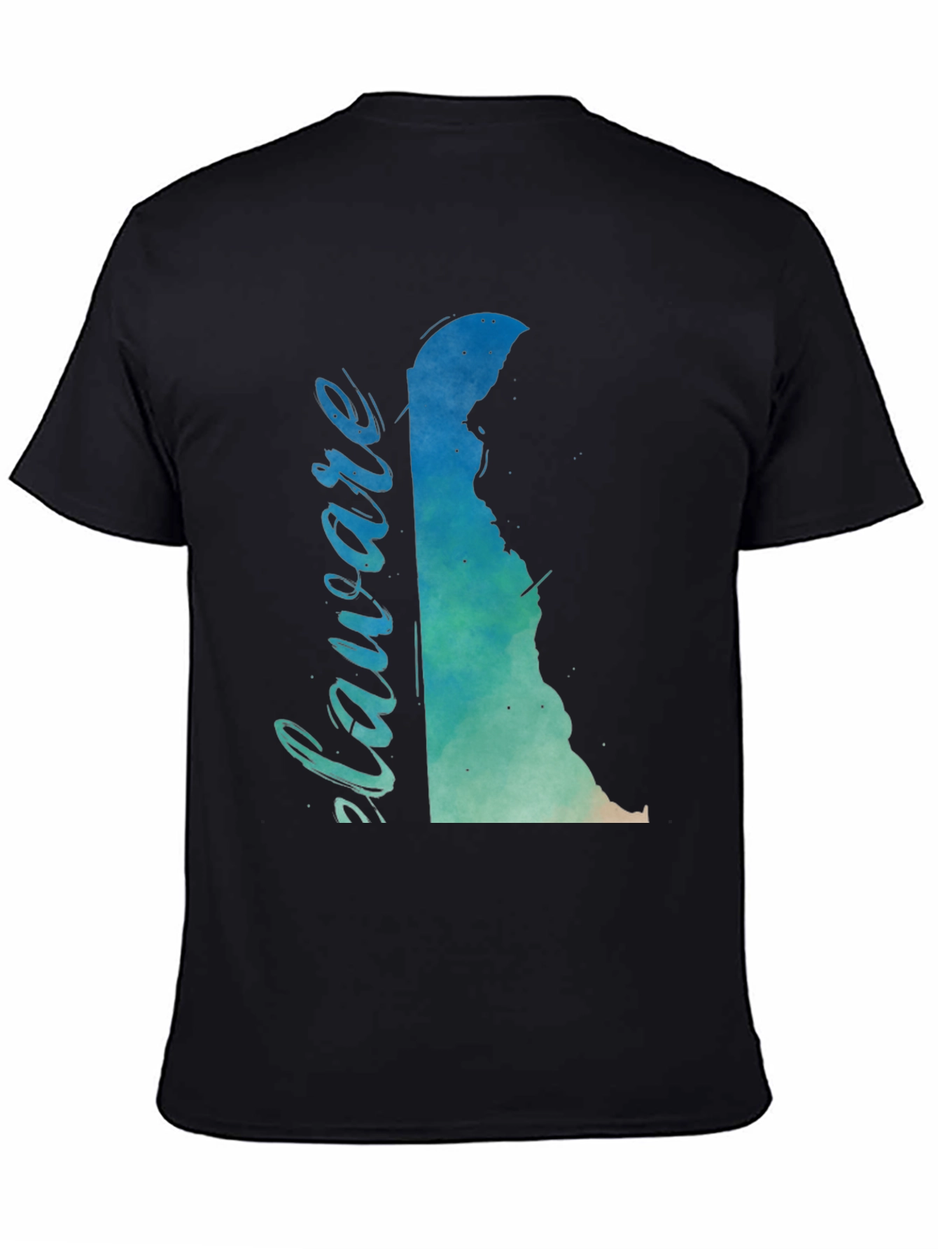 Delaware State Map Watercolor Graphic T-Shirt