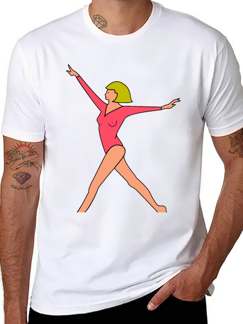 Gymnast Graphic Tee - Modern Artistic Design