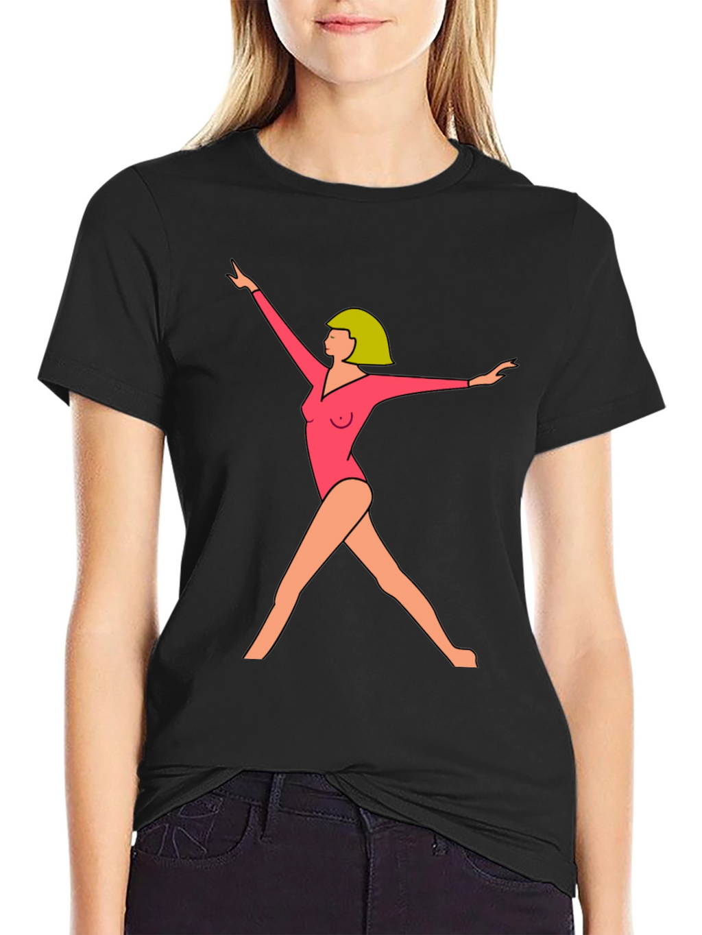 Gymnast Graphic Tee - Modern Artistic Design