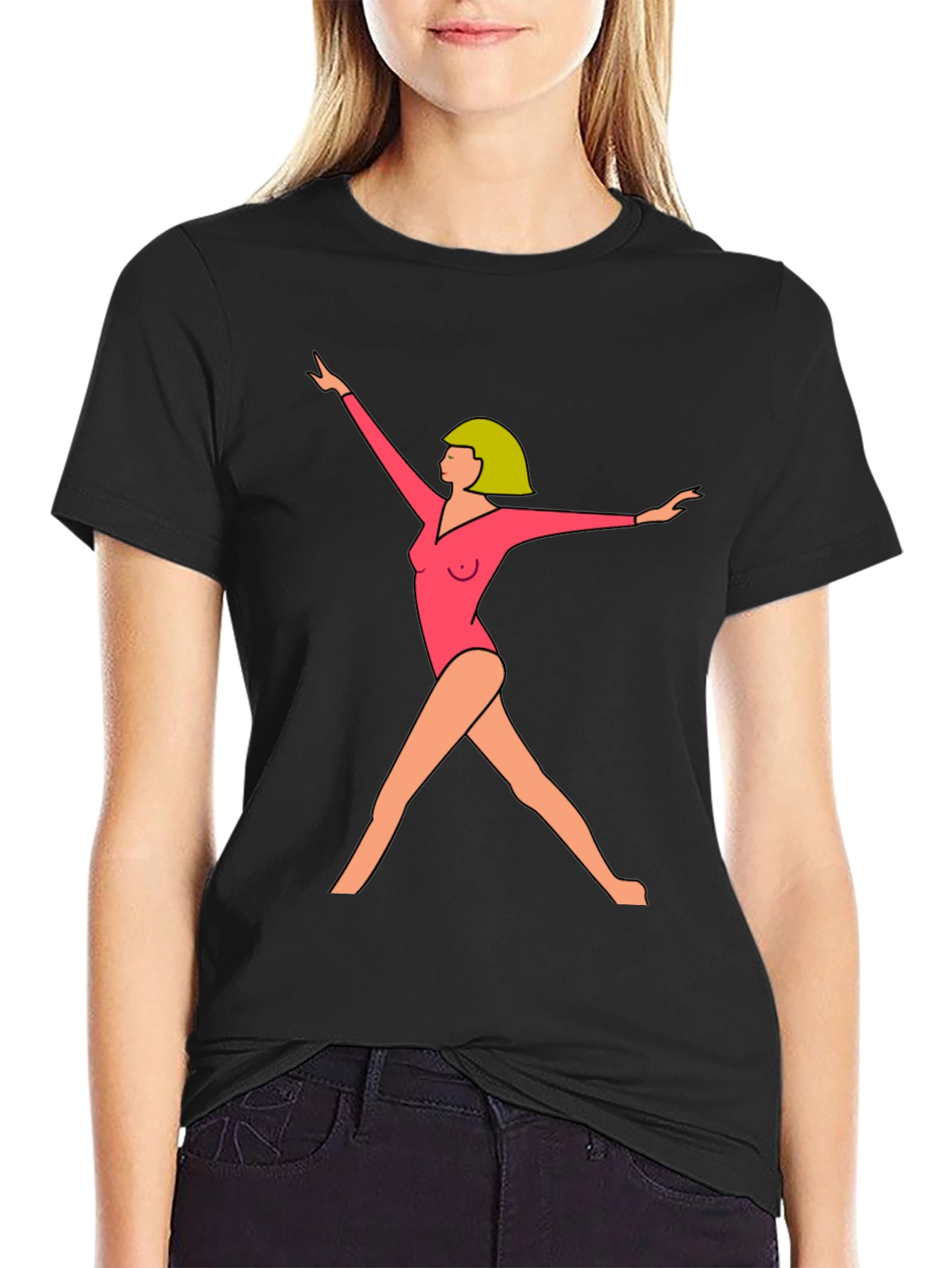 Gymnast Graphic Tee - Modern Artistic Design