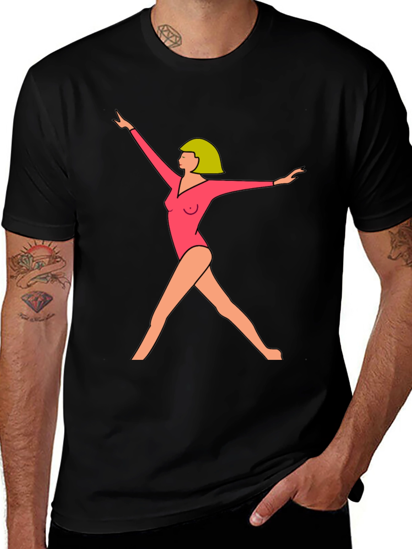 Gymnast Graphic Tee - Modern Artistic Design