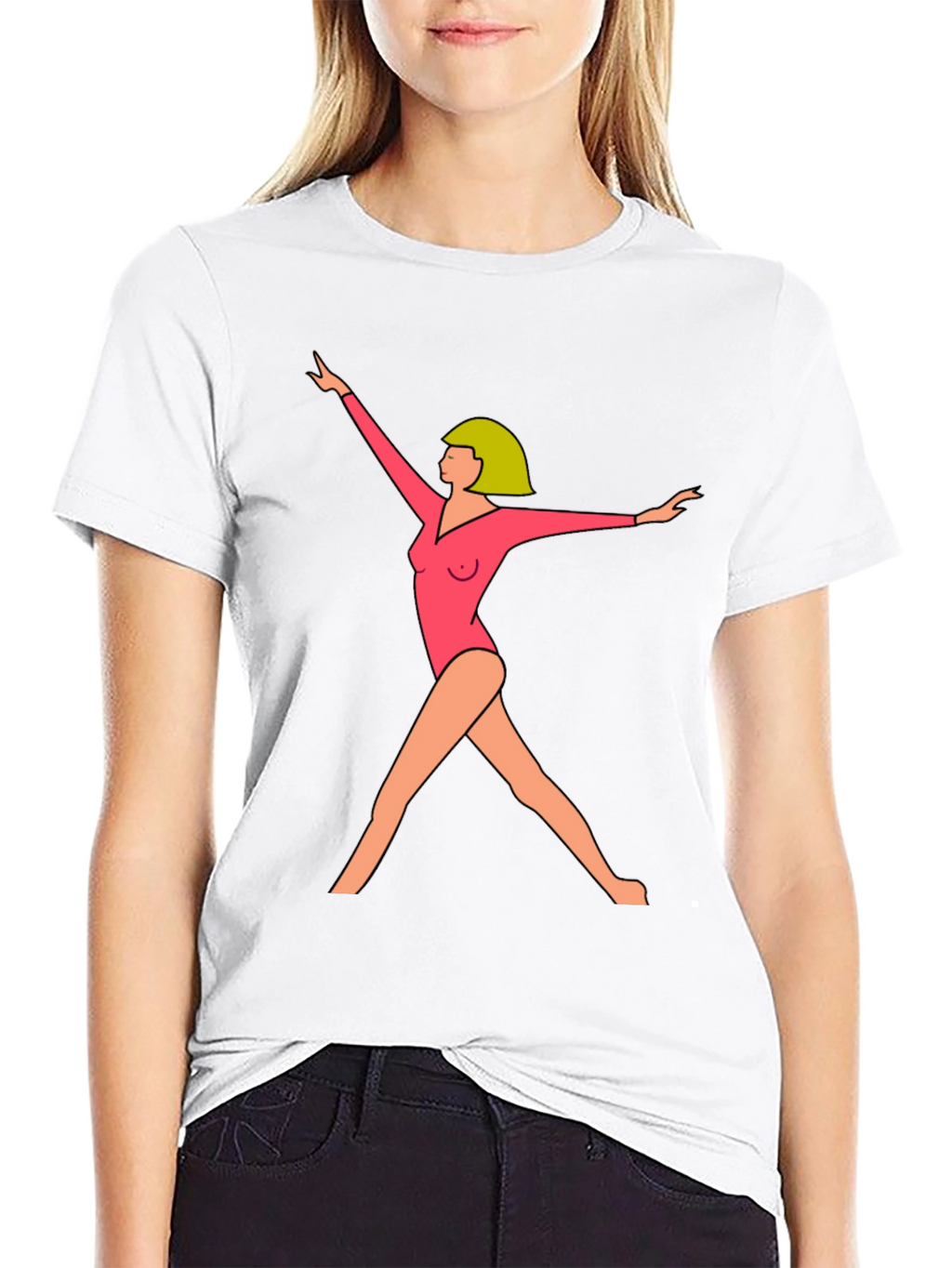 Gymnast Graphic Tee - Modern Artistic Design