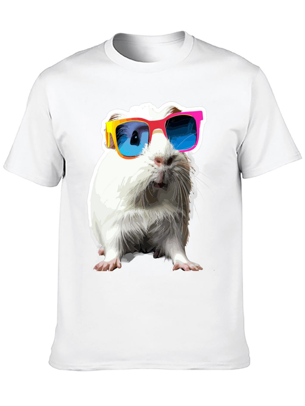 Cool Guinea Pig Graphic Tee - Black Cotton T-Shirt