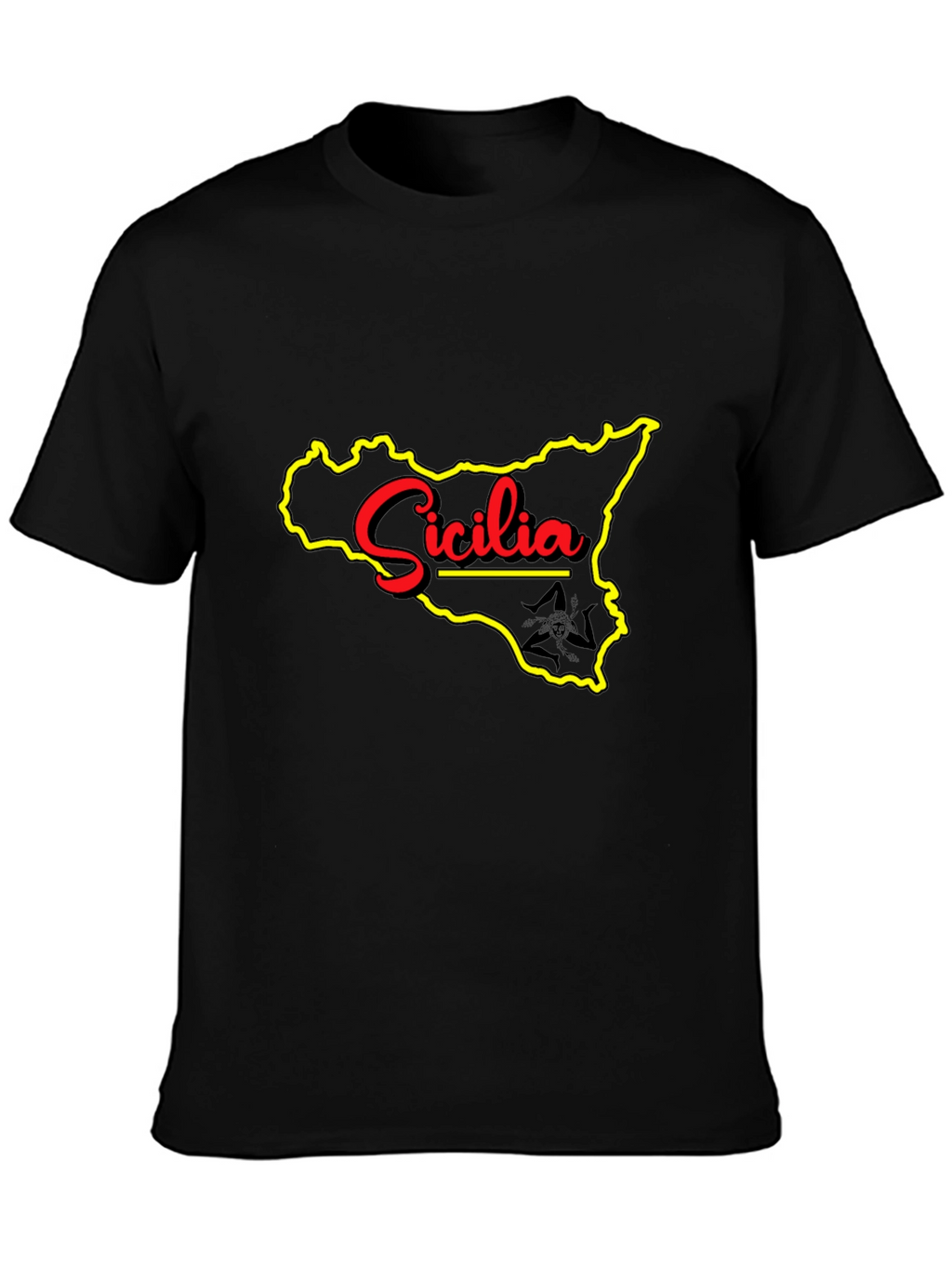 Sicilia Map T-Shirt - Italy Travel Souvenir Graphic Tee