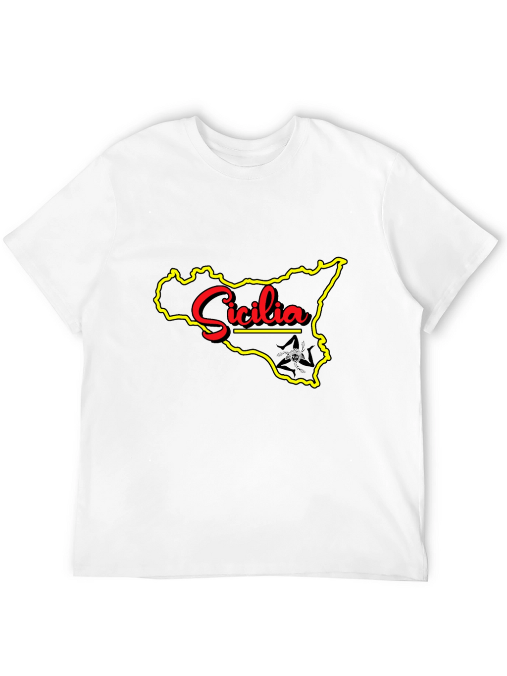 Sicilia Map T-Shirt - Italy Travel Souvenir Graphic Tee