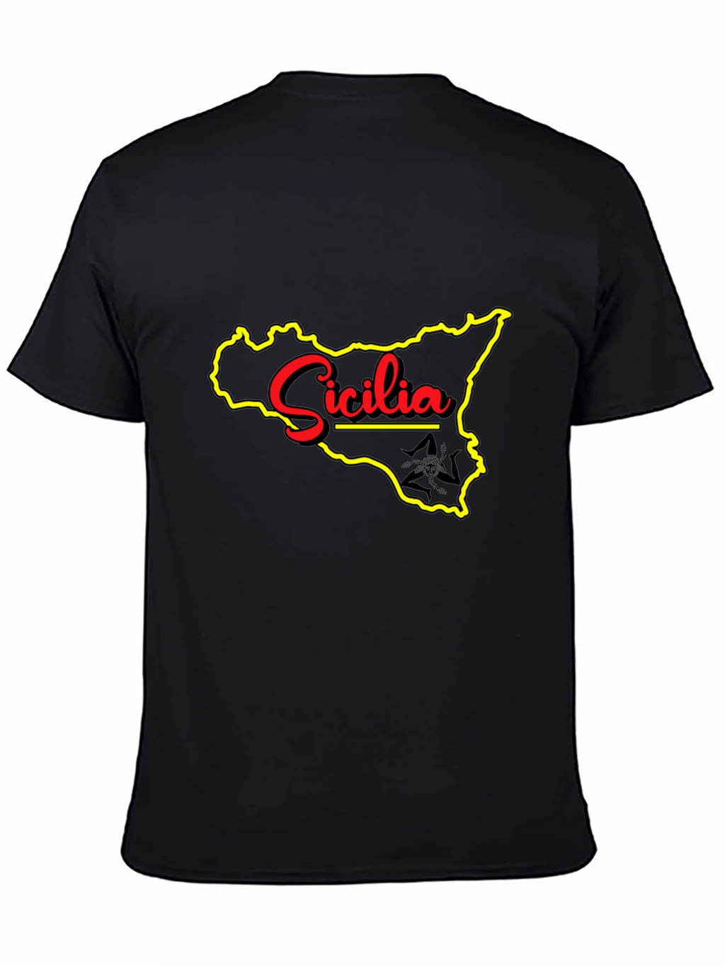 Sicilia Map T-Shirt - Italy Travel Souvenir Graphic Tee