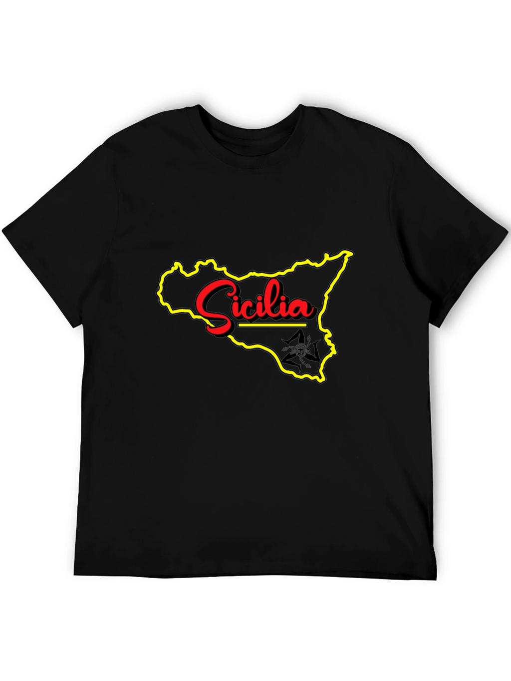 Sicilia Map T-Shirt - Italy Travel Souvenir Graphic Tee