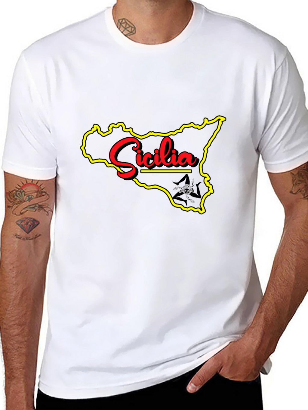 Sicilia Map T-Shirt - Italy Travel Souvenir Graphic Tee