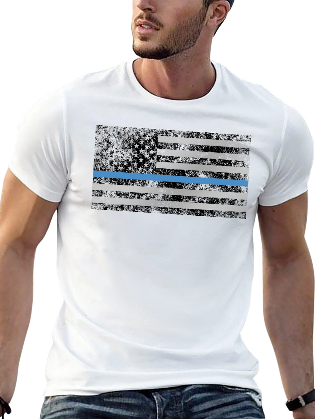 Thin Blue Line Flag T-Shirt